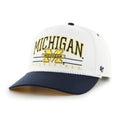 Michigan Wolverines NCAA 47 Brand Men White Roscoe Rope Two Tone Hitch Snapback Hat product image 1, provided for visual