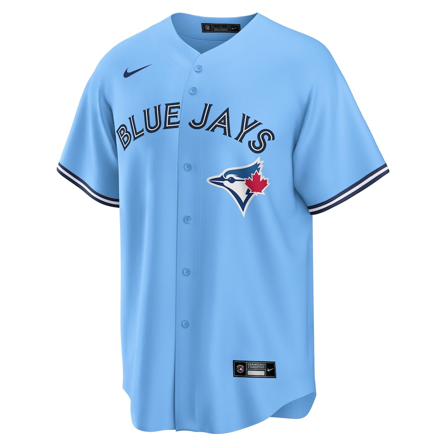 Vladimir Guerrero Jr. Toronto Blue Jays MLB Nike Men Light Blue Pro-Stitched Replica Jersey product image 2, provided for