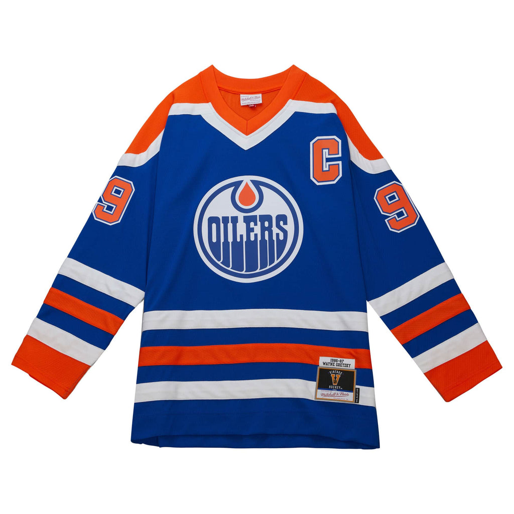 Wayne Gretzky Edmonton Oilers NHL Mitchell & Ness Men Royal Blue 1986 Blue Line Authentic Jersey product image 2, provided