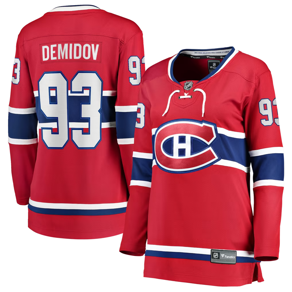 Ivan Demidov Montreal Canadiens NHL Fanatics Branded Women Red Breakaway Jersey product image 3, provided for visual