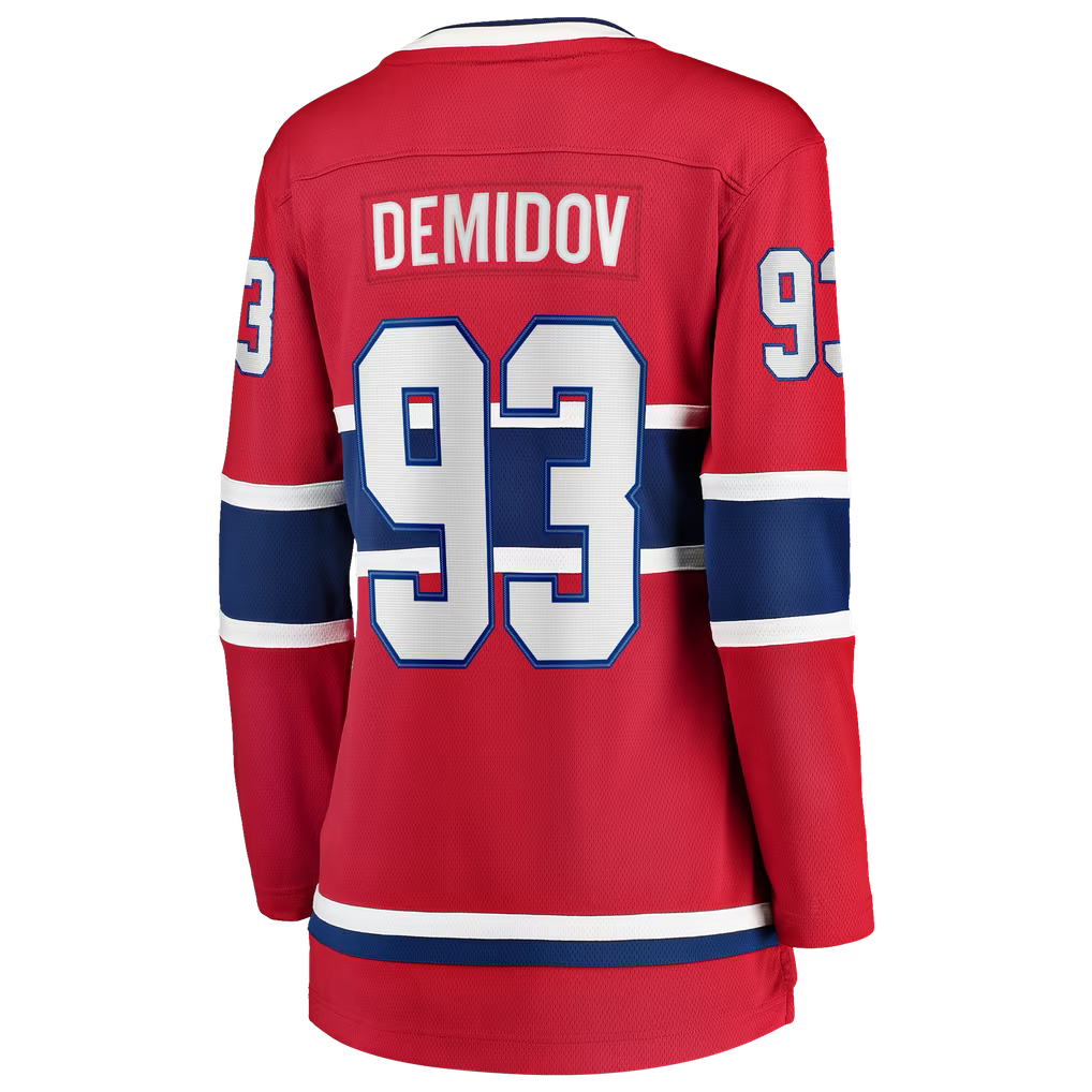 Ivan Demidov Montreal Canadiens NHL Fanatics Branded Women Red Breakaway Jersey product image 1, provided for visual