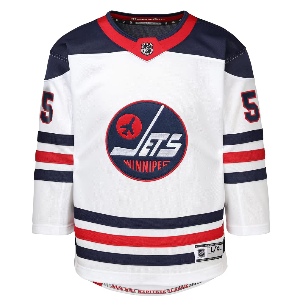 Mark Scheifele Winnipeg Jets NHL Outerstuff Youth White 2026 Heritage Classic Premier Jersey product image 2, provided for